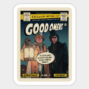 Good Omens Comic Book Sticker